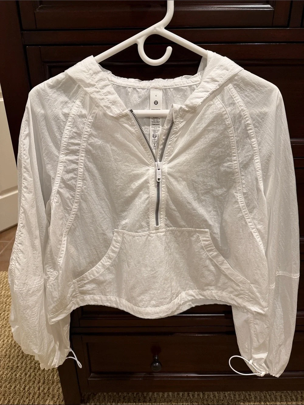 lululemon athletica White Lightweight Hooded Utility Jacket